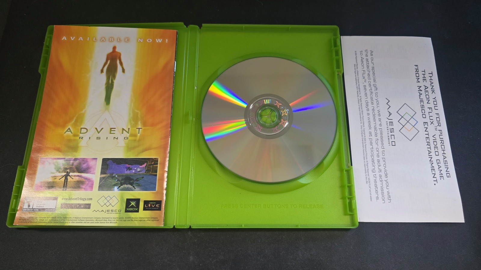Aeon Flux Majesco Microsoft Xbox MINT condition COMPLETE+Movie Ticket!