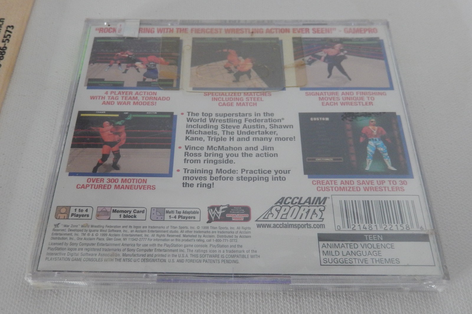 WWF War Zone: Greatest Hits (Sony PlayStation 1, 1998)-Brand New/Sealed-3:16