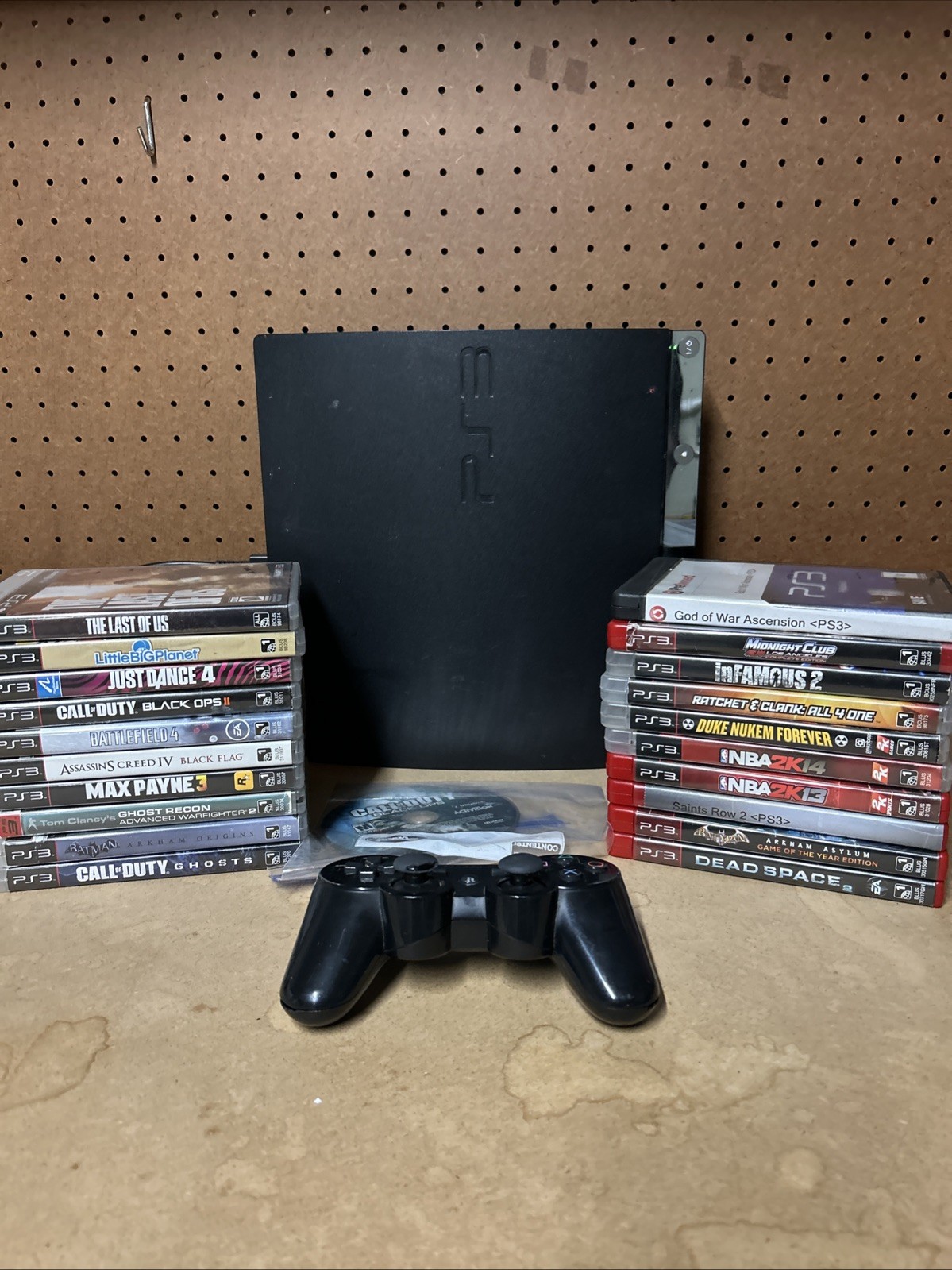 PS3 Slim 250GB Bundle 21 Games & 1 Controller – Tested – NO HDMI/Charge Cord