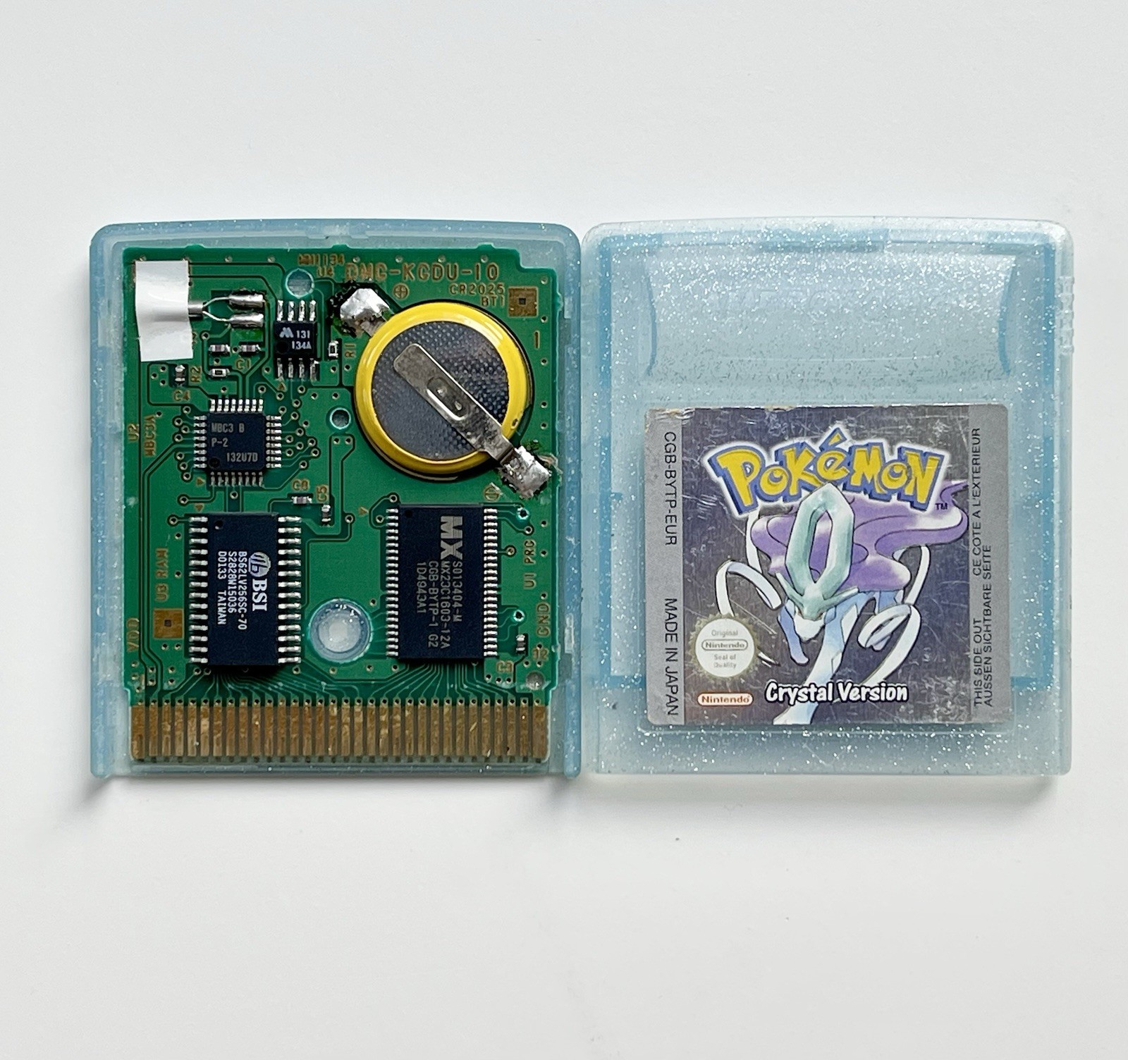 Pokemon Crystal Version, Nintendo Game Boy Color. GBC PAL New Battery. Mint
