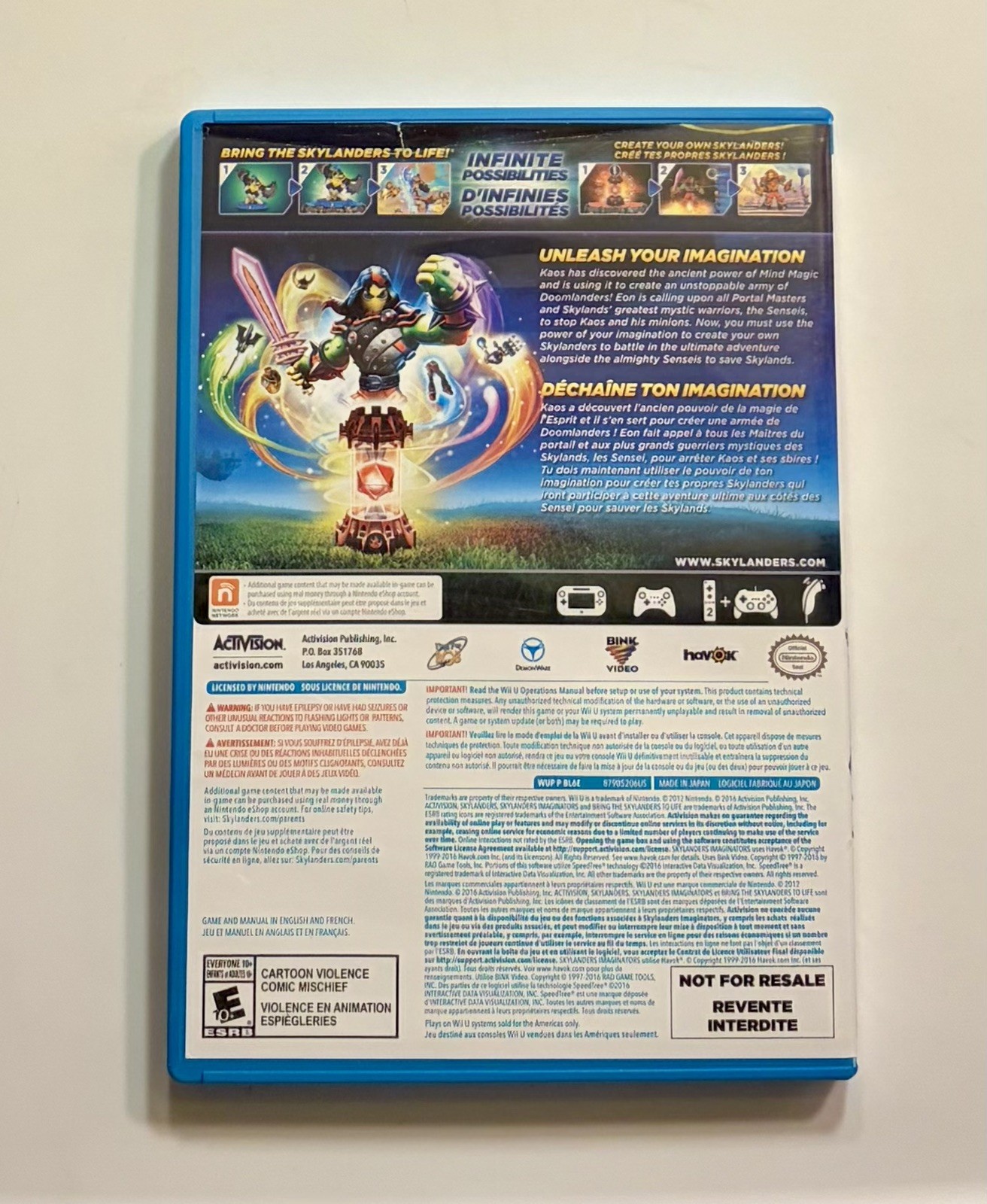 Skylanders Imaginators Nintendo WiiU Wii U Video Game Complete Tested & Works