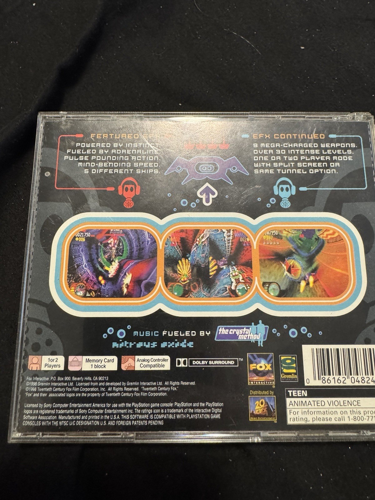 Fox Interactive n2o: Nitrous Oxide PS1 1998 T NTSC-U/C Case Manual MP