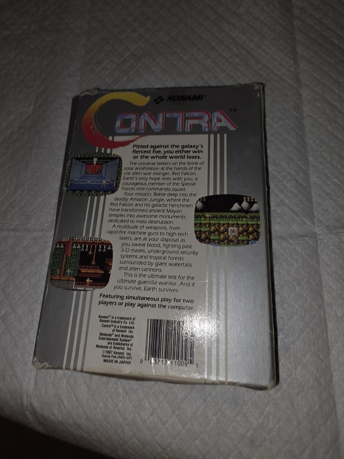 Konami Contra for Nintendo NES – Boxed 1988 NTSC-U/C Multiplayer Shooter