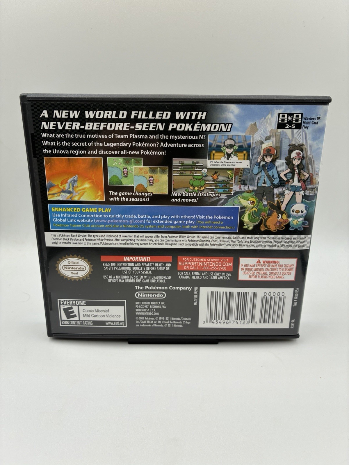 Pokemon: Black Version (Nintendo DS, 2011) CIB W/ Manual Tested Working