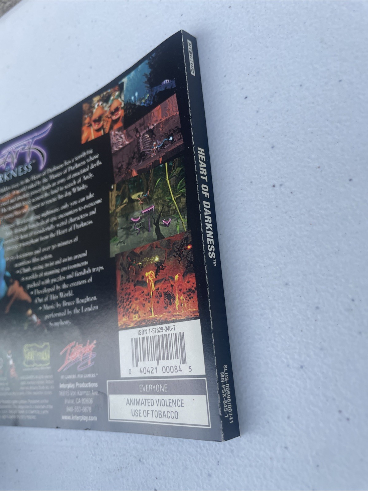 Heart of Darkness (Sony PlayStation 1, PS1) Artwork Backing Only