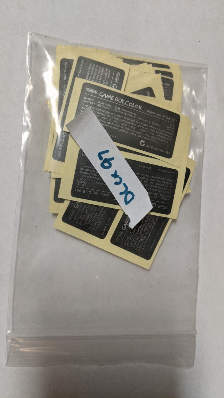 1 Replacement Nintendo Game Boy Color Sticker – – DLcx79 – ONE STICKER