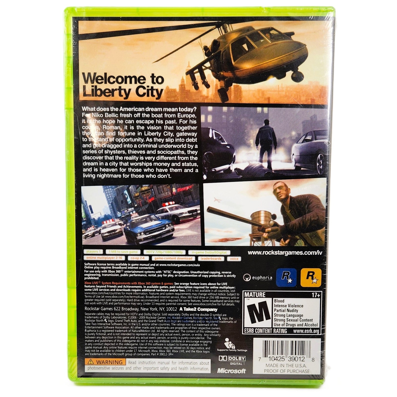 Grand Theft Auto IV GTA 4 [Platinum Hits] Xbox 360 (Brand New, Factory Sealed)