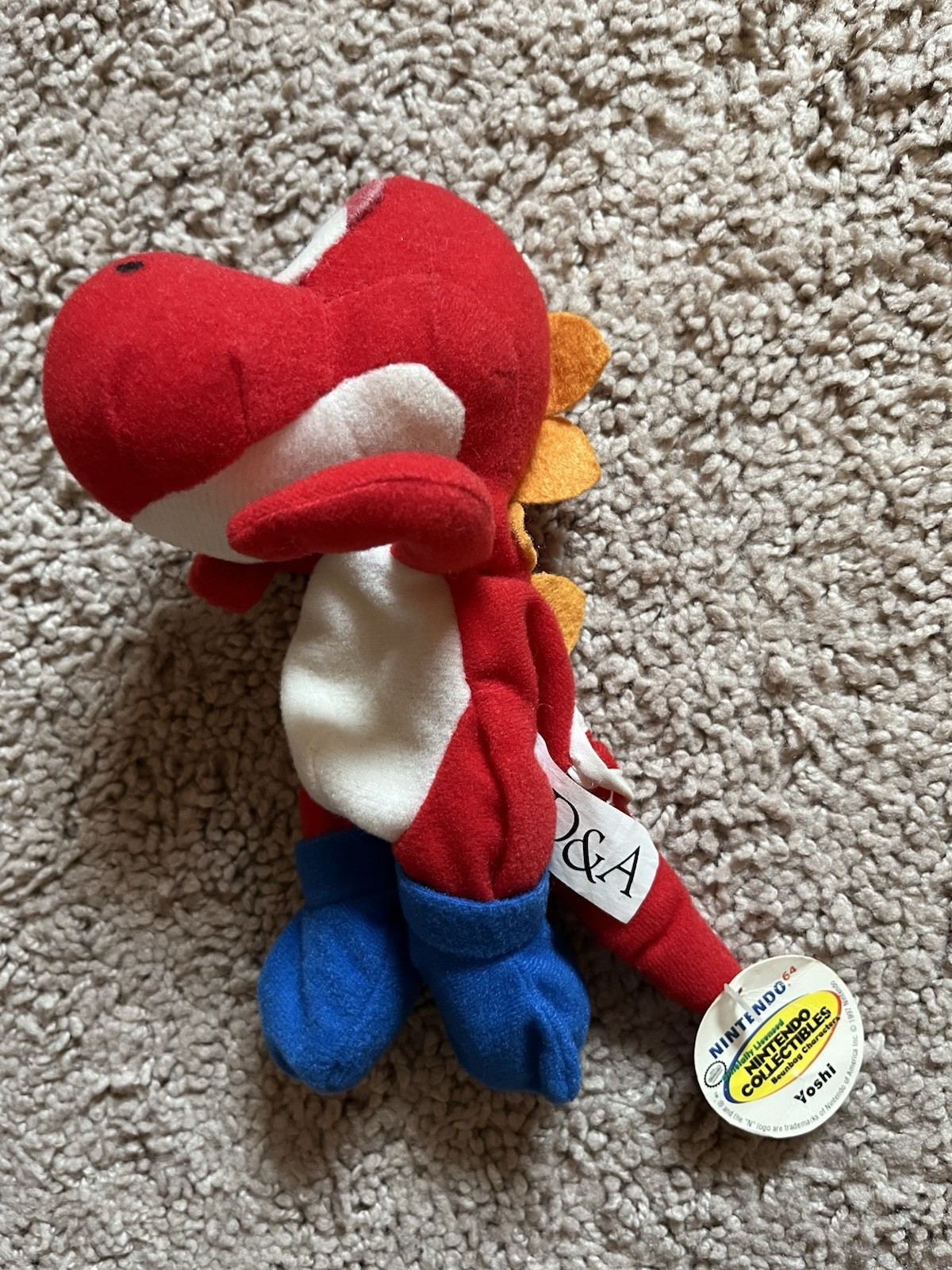 Lot of 4 Yoshi 1997 BD&A Nintendo 64 Plush w/ Tags On 3 Of Them Vintage