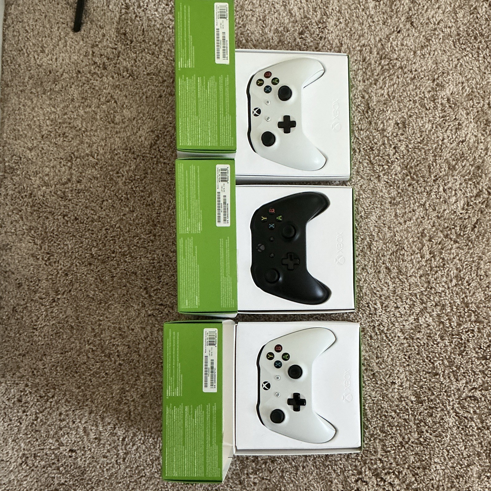 Microsoft 3 Xbox Wireless Controllers 2 White 1 Black (single unit price $45)