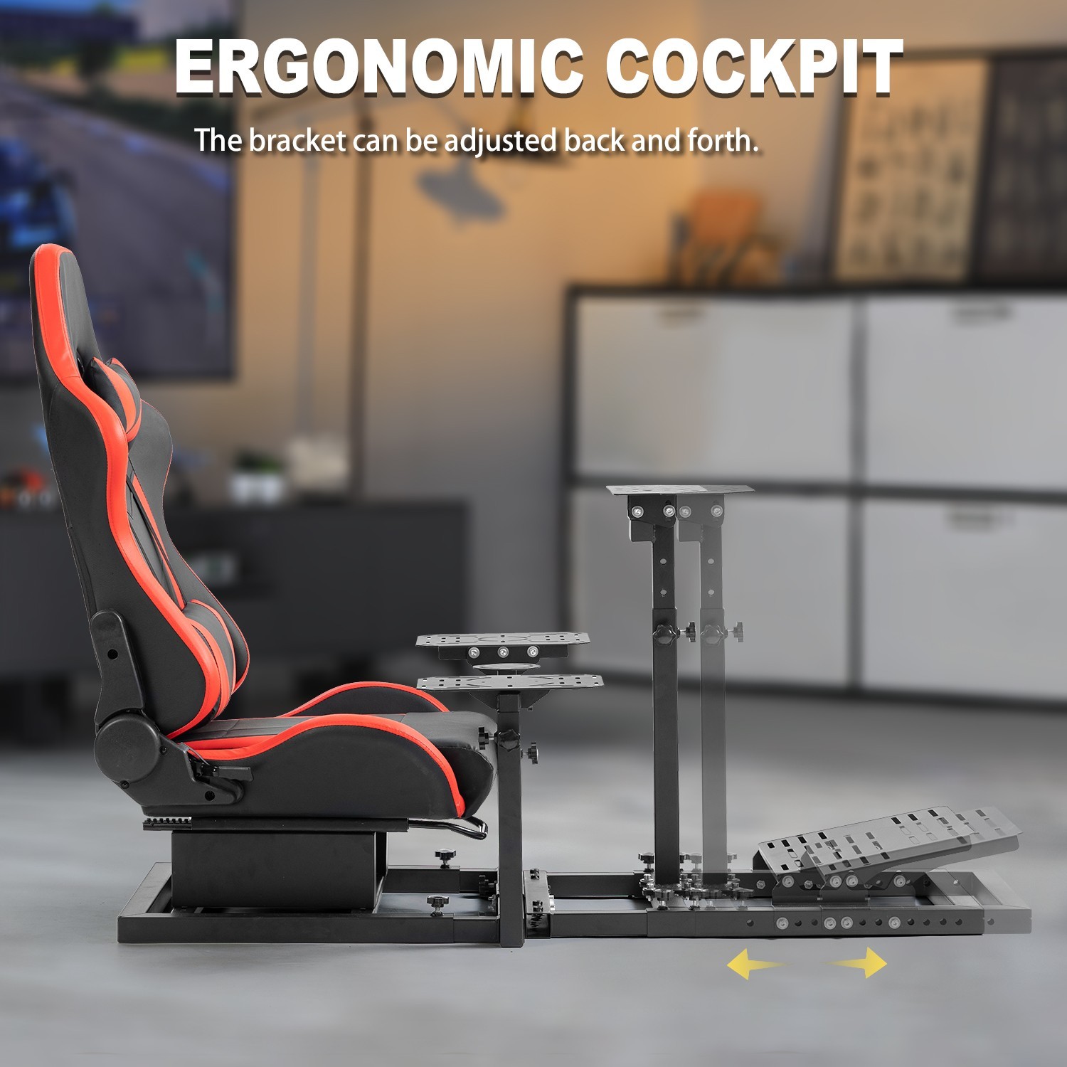 Marada Modular Flight and Racing Simulator Cockpit Fits Logitech Fanatec CSL-DD