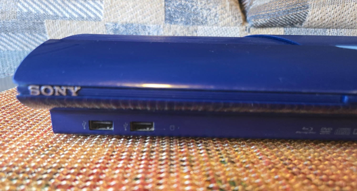 Sony PlayStation PS3 Super Slim 250GB Blue Console CECH-4201B W OEM Controller
