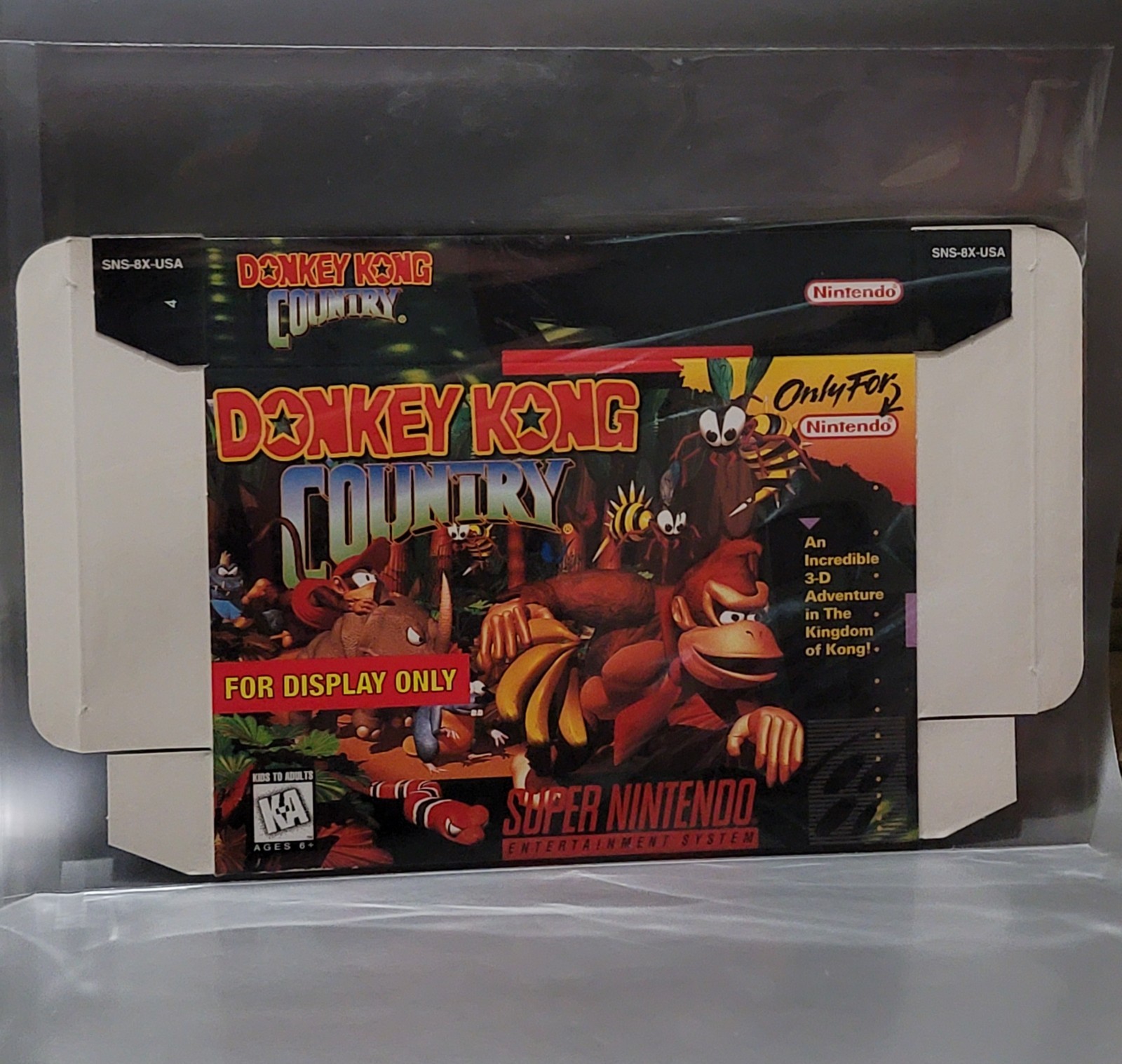 Official for Display Only Box for Super Nintendo SNES Games rare OEM -NO GAME