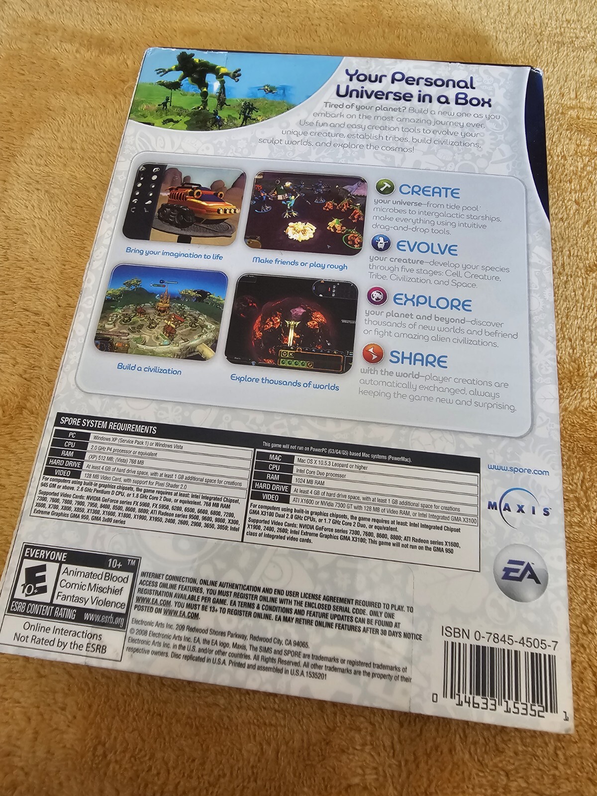 Spore Game Lot Creature Creator And Base Game – PC/Mac