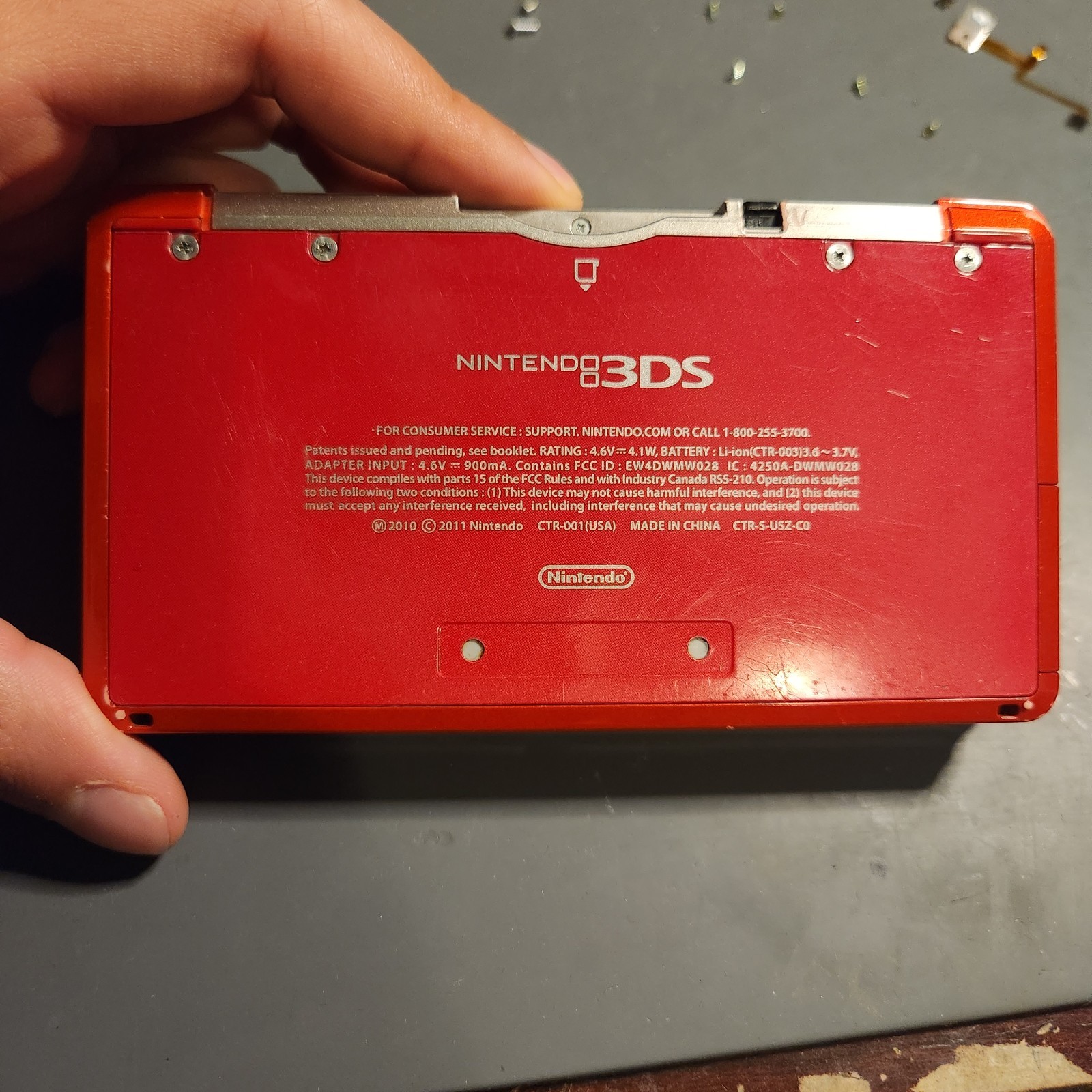 Nintendo 3DS Handheld Game Console Flame Red