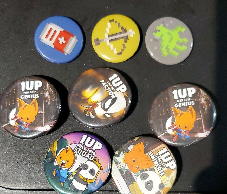 1Up Box And or Loot Crate Collectible Pins Lot of 9 New open