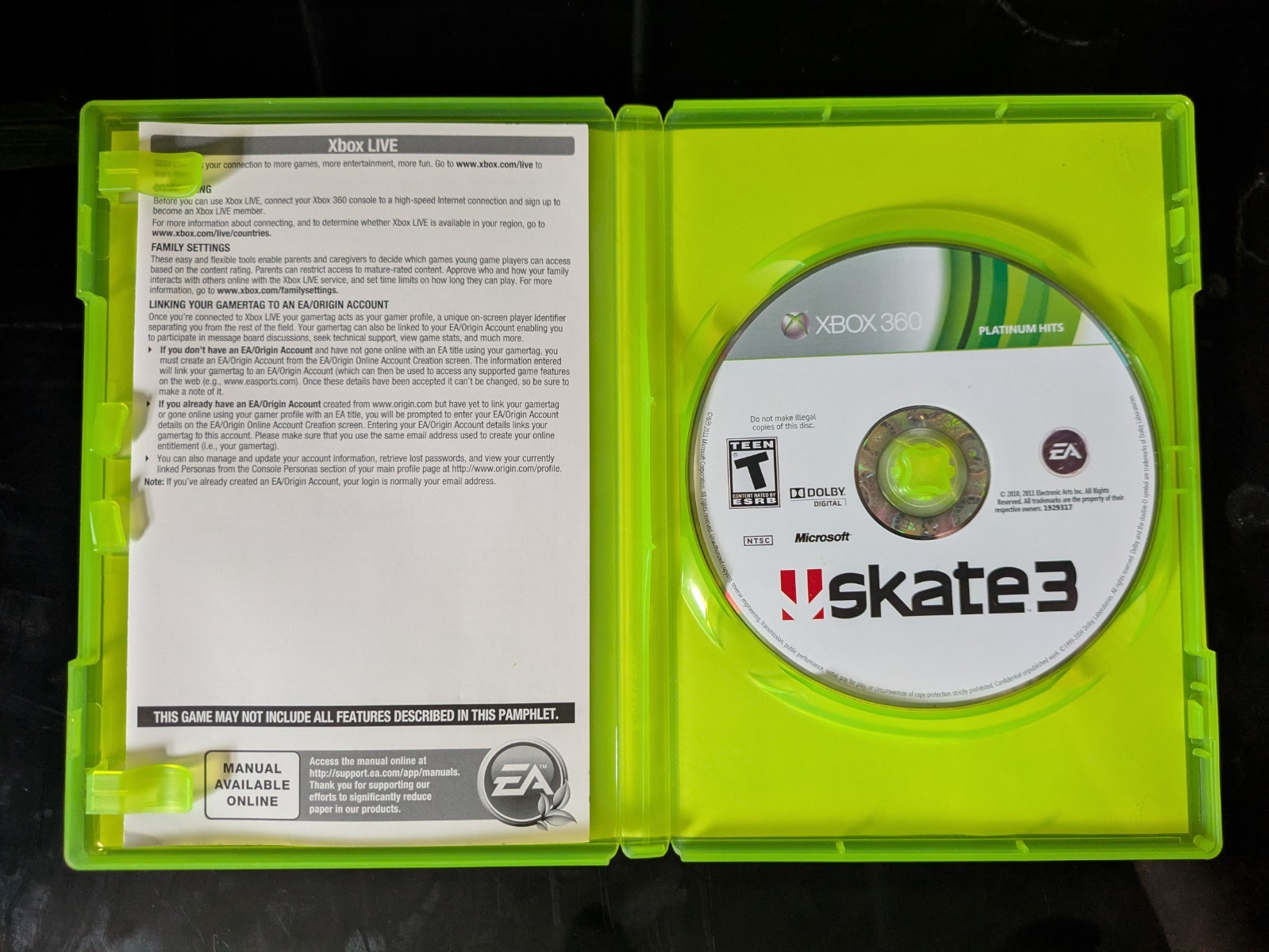 Skate 1-3 (Microsoft Xbox 360, 2007-10) ****TESTED****