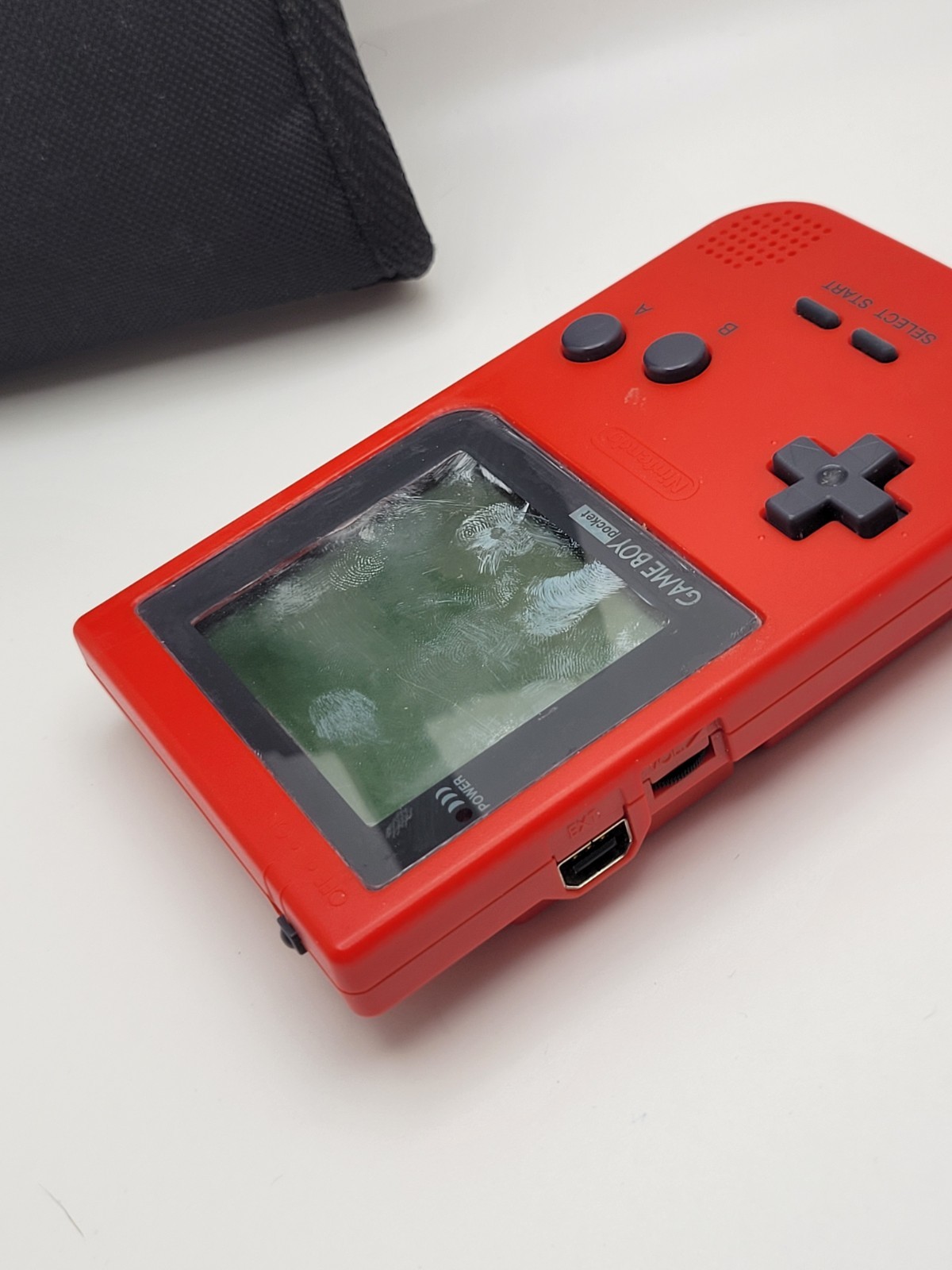 AS IS-Game Boy Pocket Console (MGB-001 / Red) GameBoy – With Case – Read