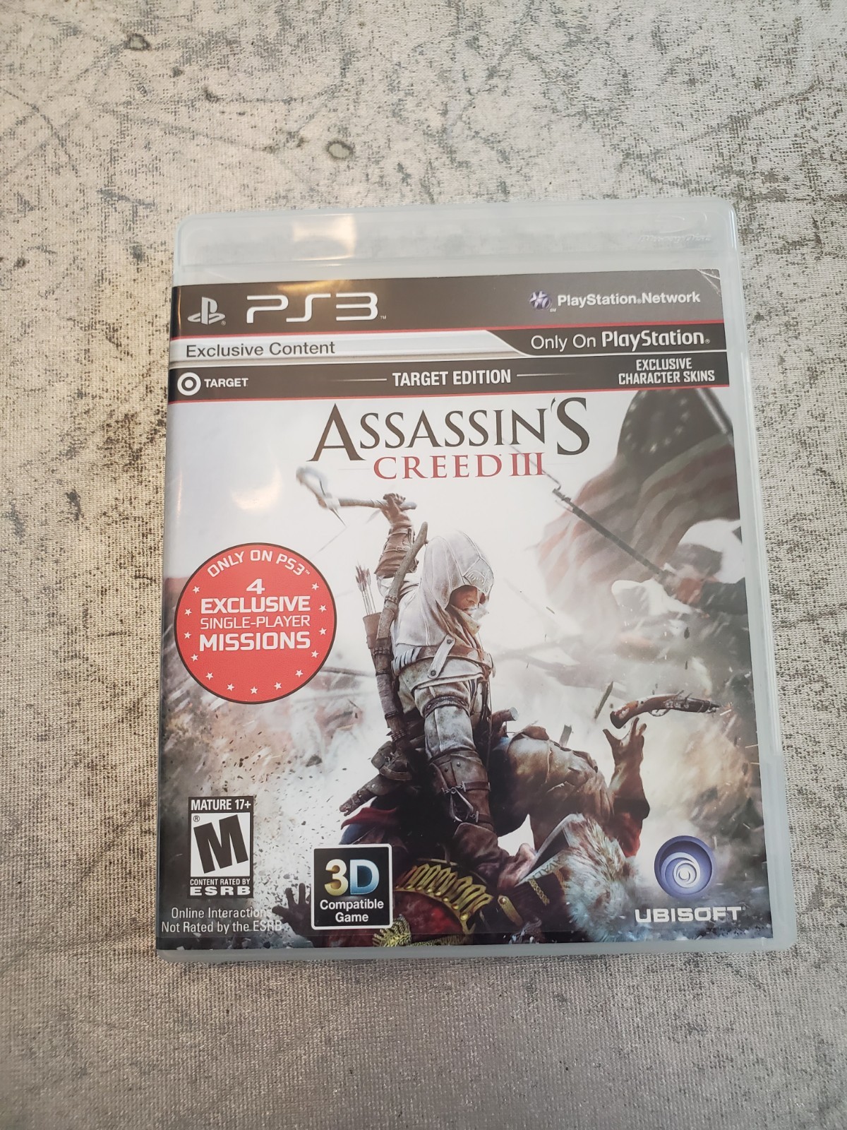 Assassin’s Creed III (Sony PlayStation 3, 2012) CIB Video Game TARGET EDITION