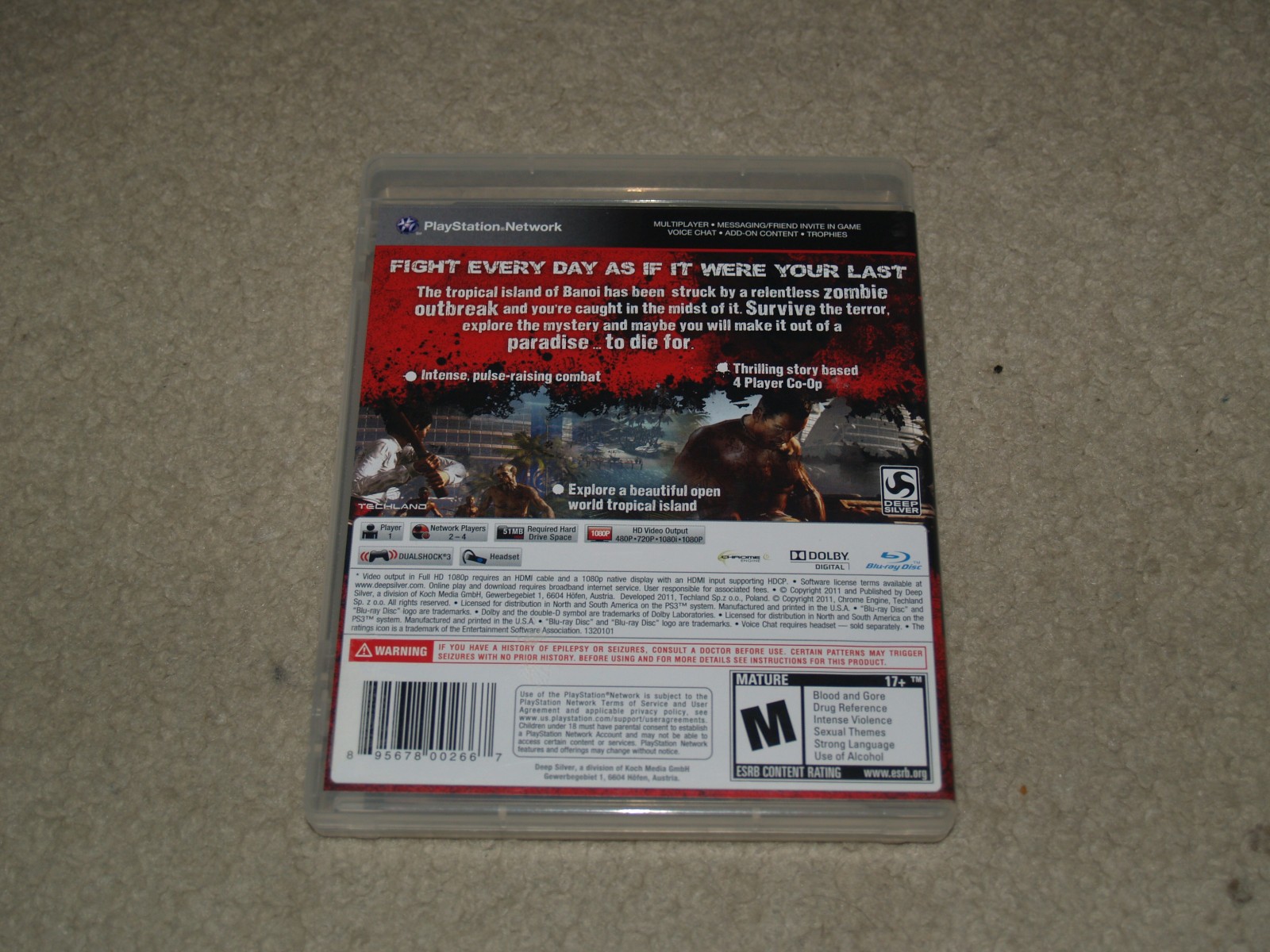 Dead Island Special Edition (Sony PlayStation 3 PS3, 2011) complete CIB