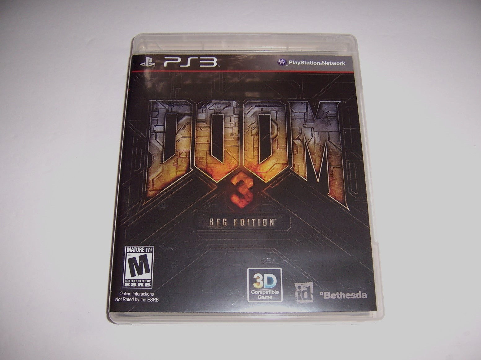Replacement Authentic Case ONLY – Doom 3 Three BFG Edition – PlayStation 3 PS3