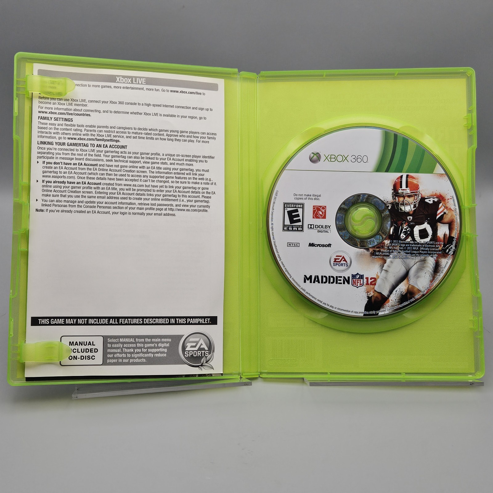 Madden NFL 12 Xbox 360 Complete Refurbished Excellent