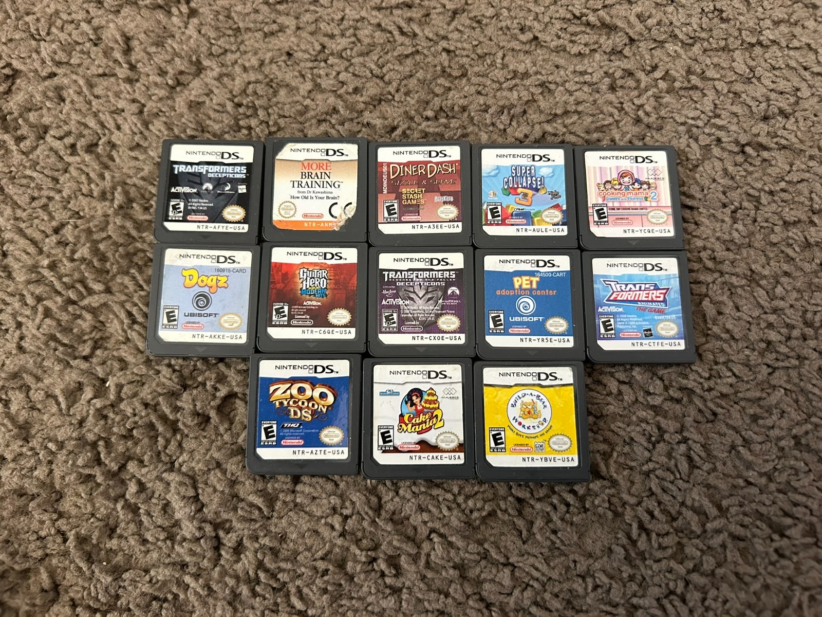 Nintendo DS Lite 32MB Handheld System Onyx Black w/ 13 Games bund lot console