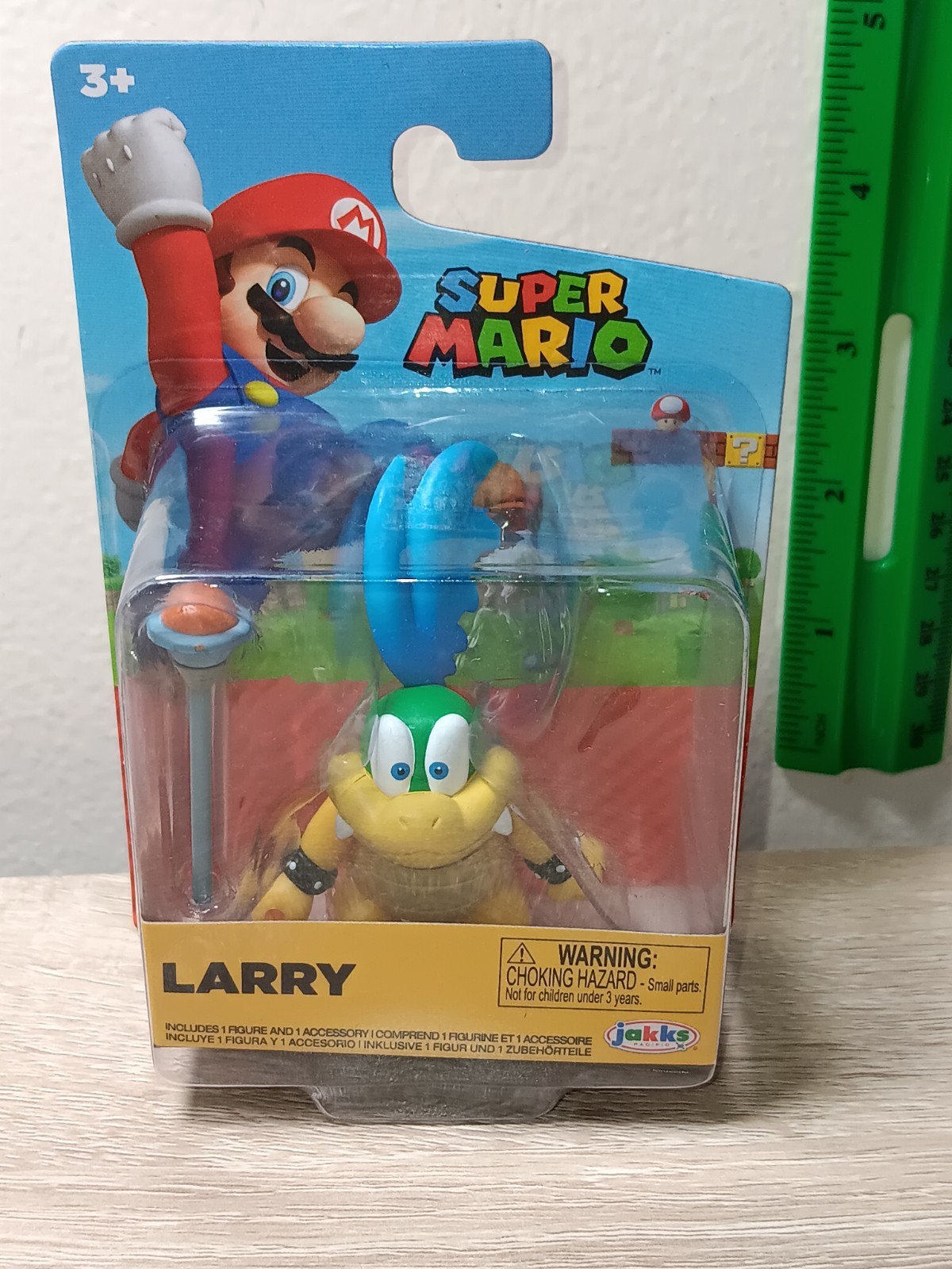 *FREE SHIP* 2.5″ LARRY KOOPA + WAND Super Mario World of Nintendo JAKKS PACIFIC