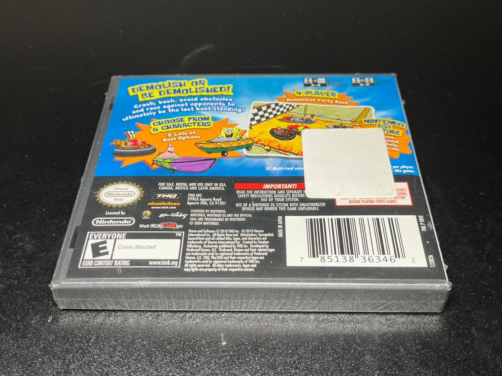 SPONGEBOB BOATING BASH NINTENDO DS 🔥Fast Shipping🔥New Sealed ~