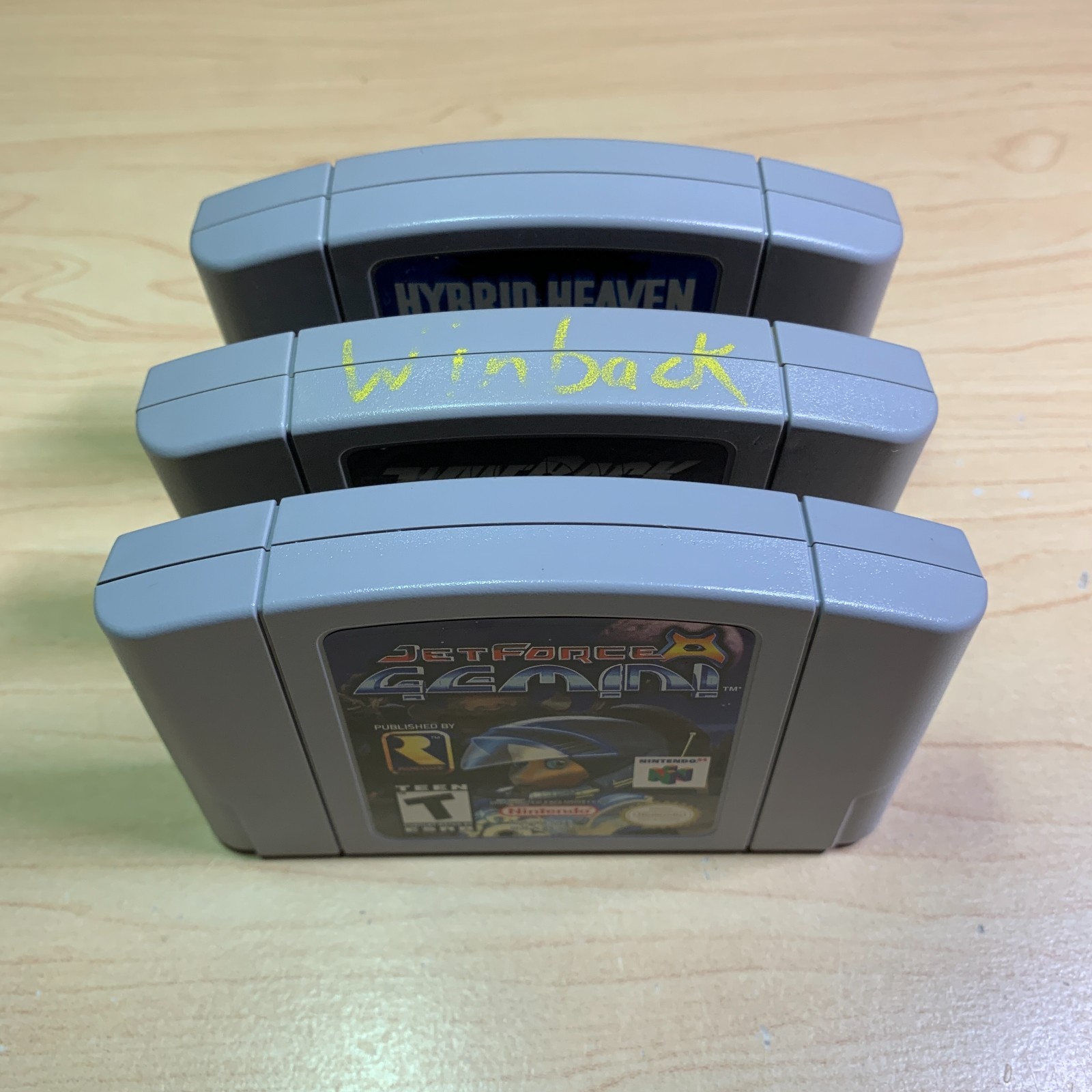 3 T Game Lot Winback Hybrid Heaven Jet Force Gemini N64 Authentic Cleaned Tested