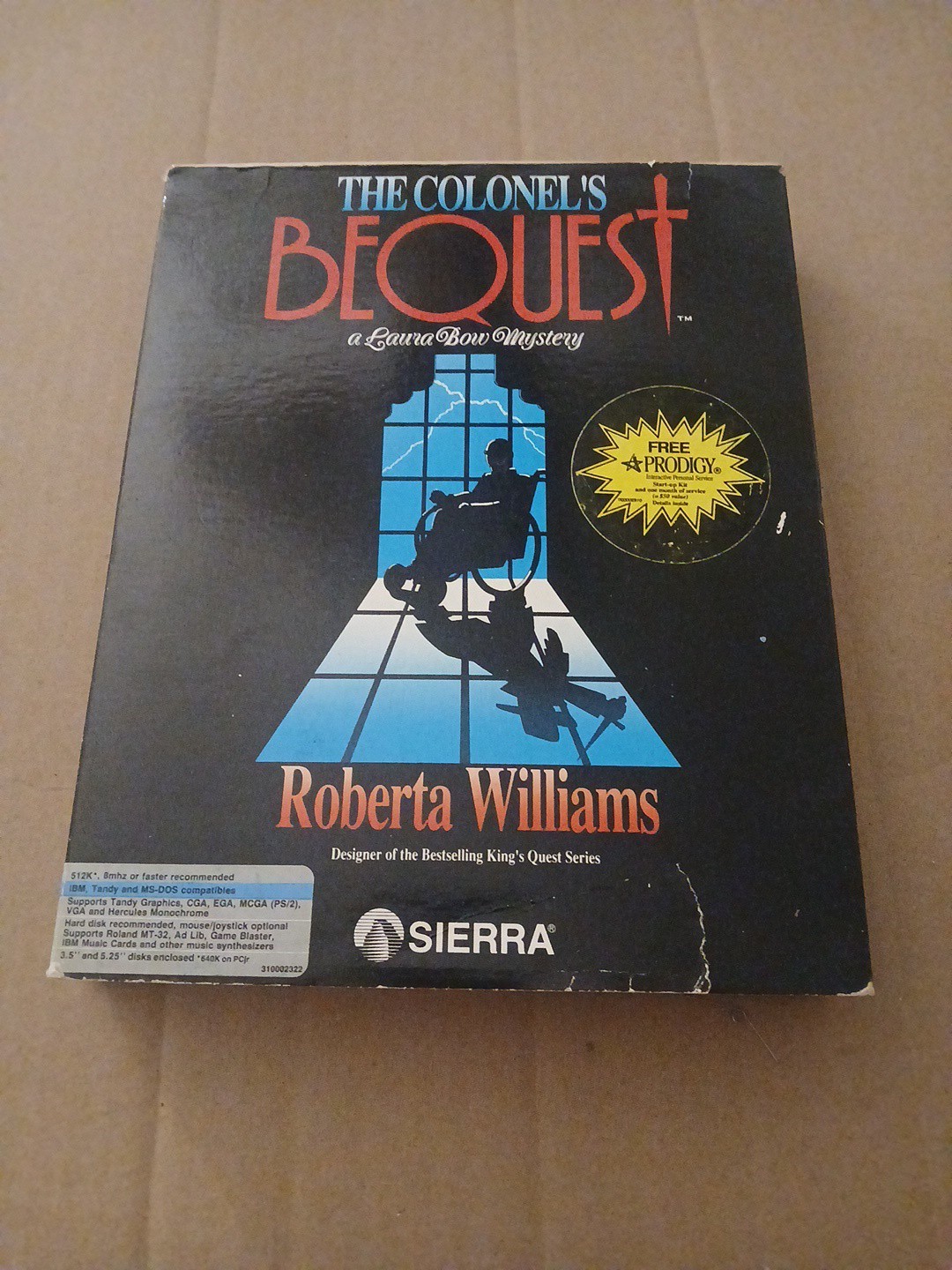 The Colonel’s Bequest PC 3.5 & 5 Floppy Disk 1989 Big Box Roberta Williams