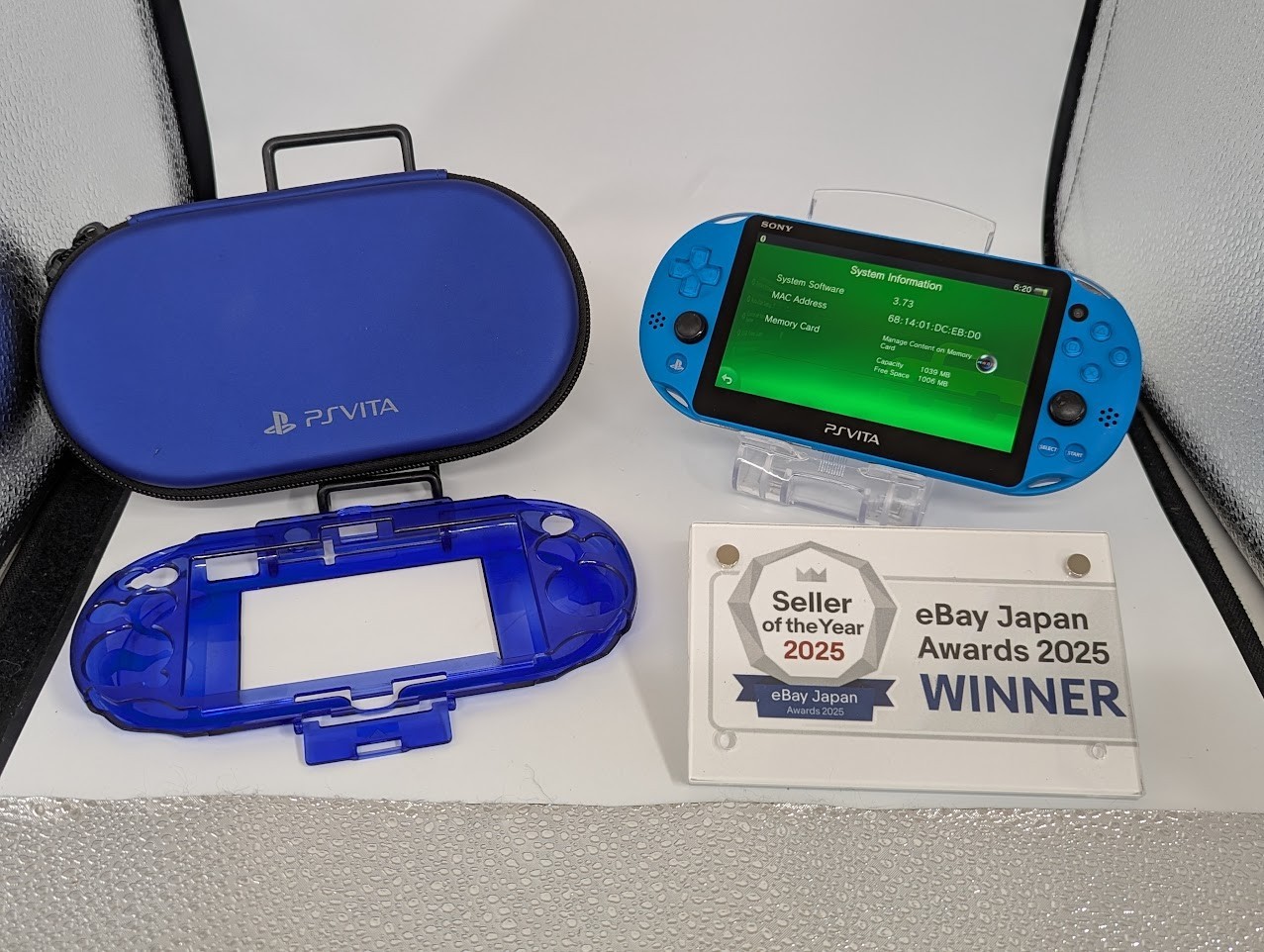 B686 Sony PS Vita PCH-2000 console Aqua Blue Handheld system fx