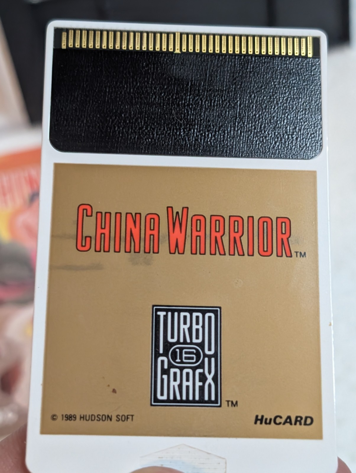 China Warrior Game TurboGrafx-16, 1989 HuCard, Sleeve, Manual, & Case. Tested