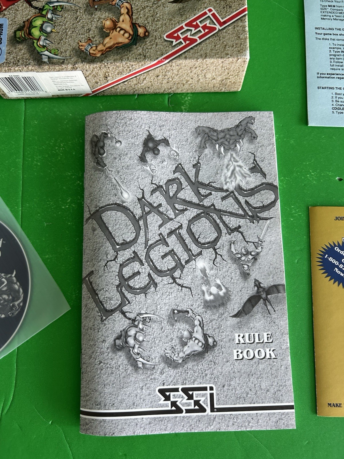 SSI Dark Legions Original Big Box Strategy Role Strategy Role Playing Game
