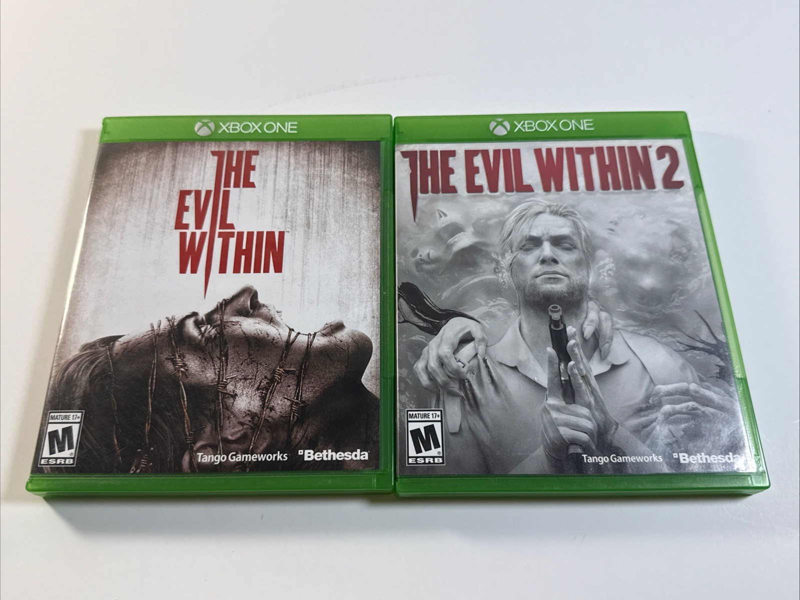 The Evil Within 1 and 2 Microsoft Xbox One Game Combo Lot Near Mint
