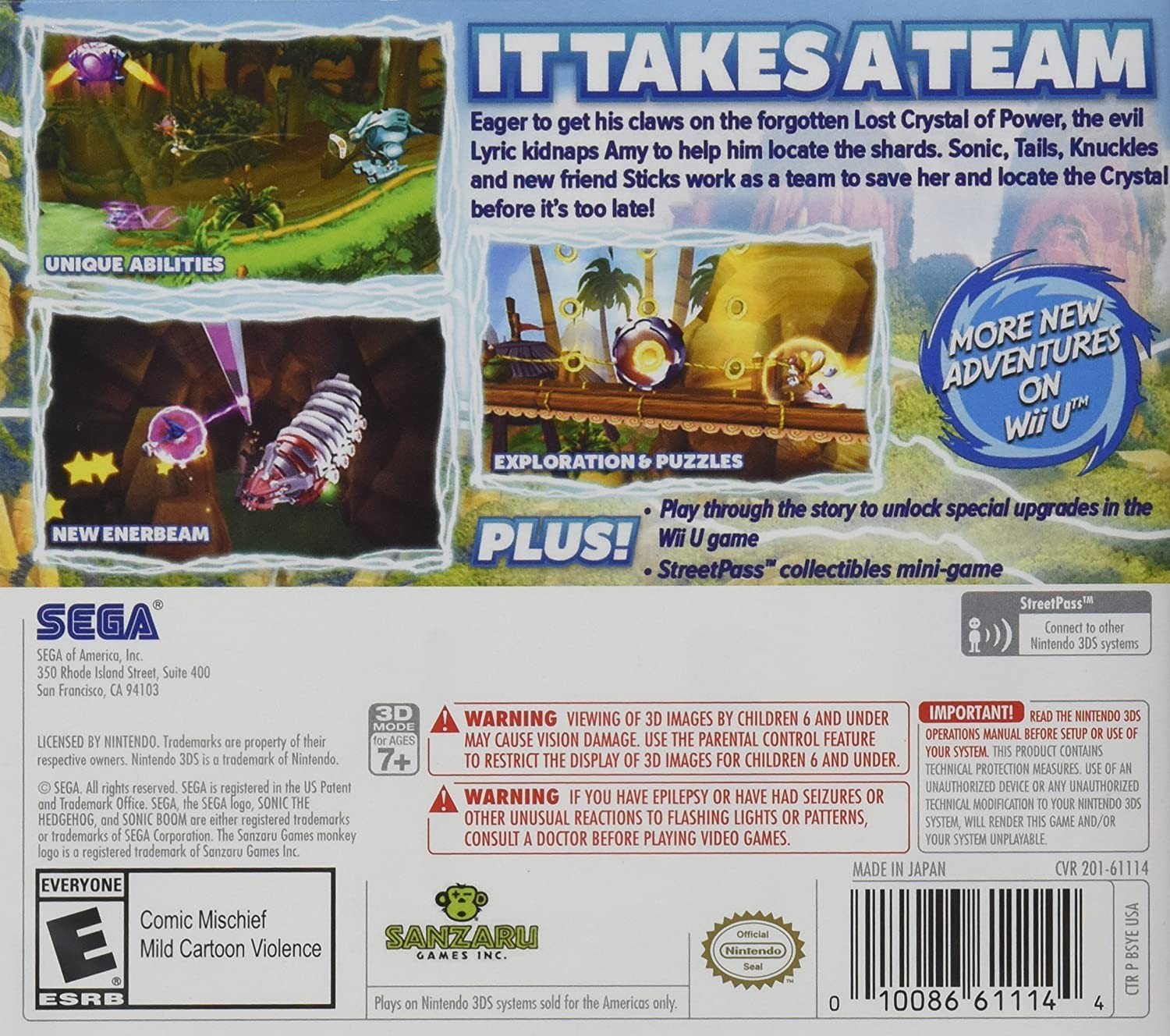 Sonic Boom: Shattered Crystal – Nintendo 3DS (Nintendo 3DS)