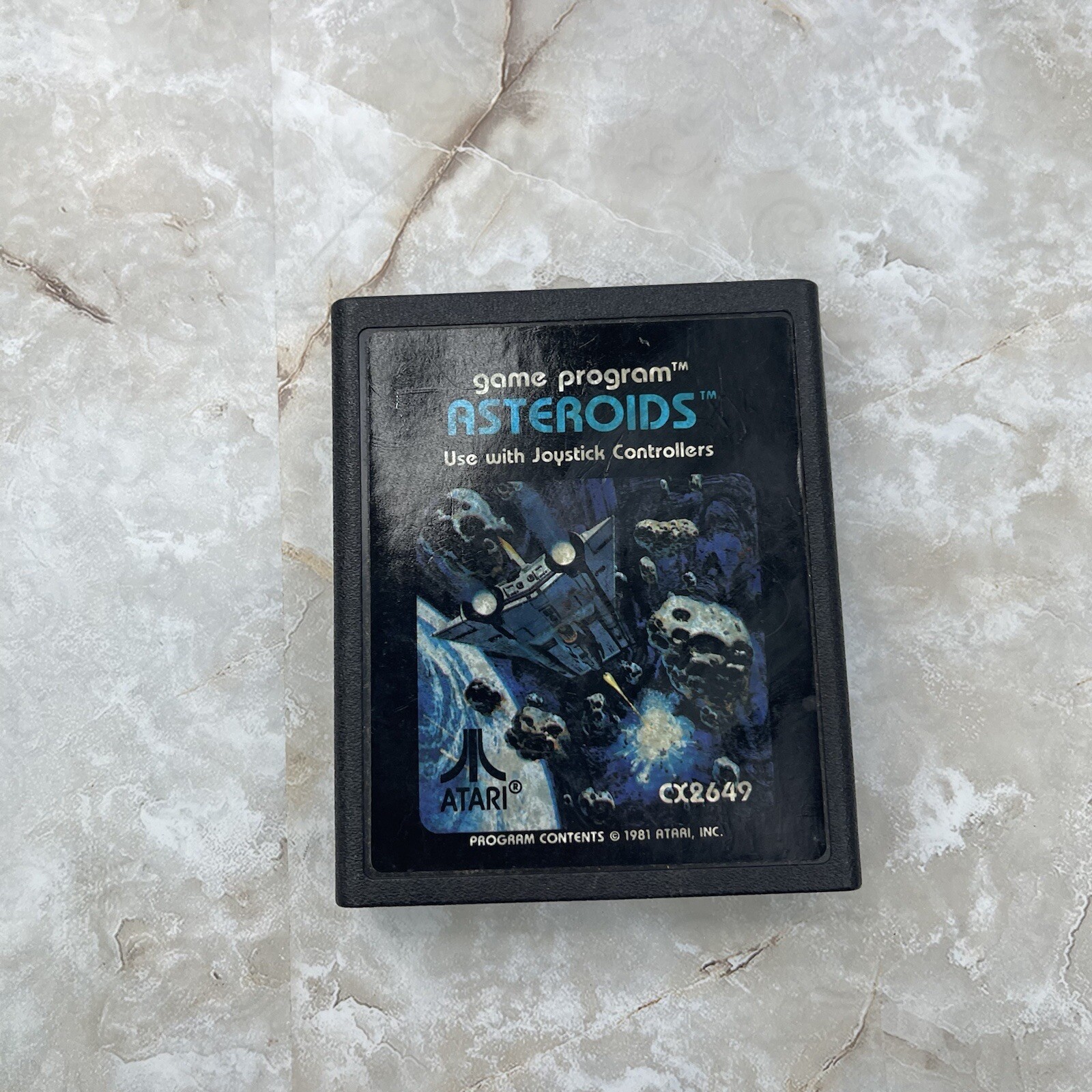 Game Program Asteroids CX2649 Atari Cartridge 1981 Vintage Video Game