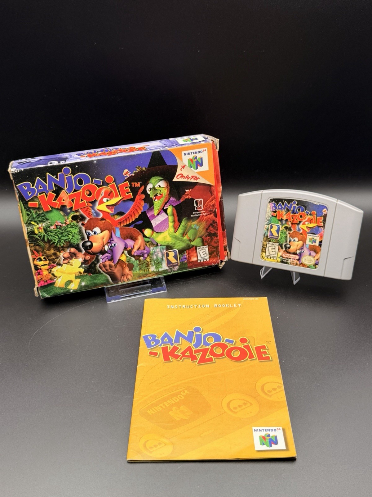 Banjo-Kazooie (Nintendo 64, 1998) Box Manual Complete CIB N64 Tested