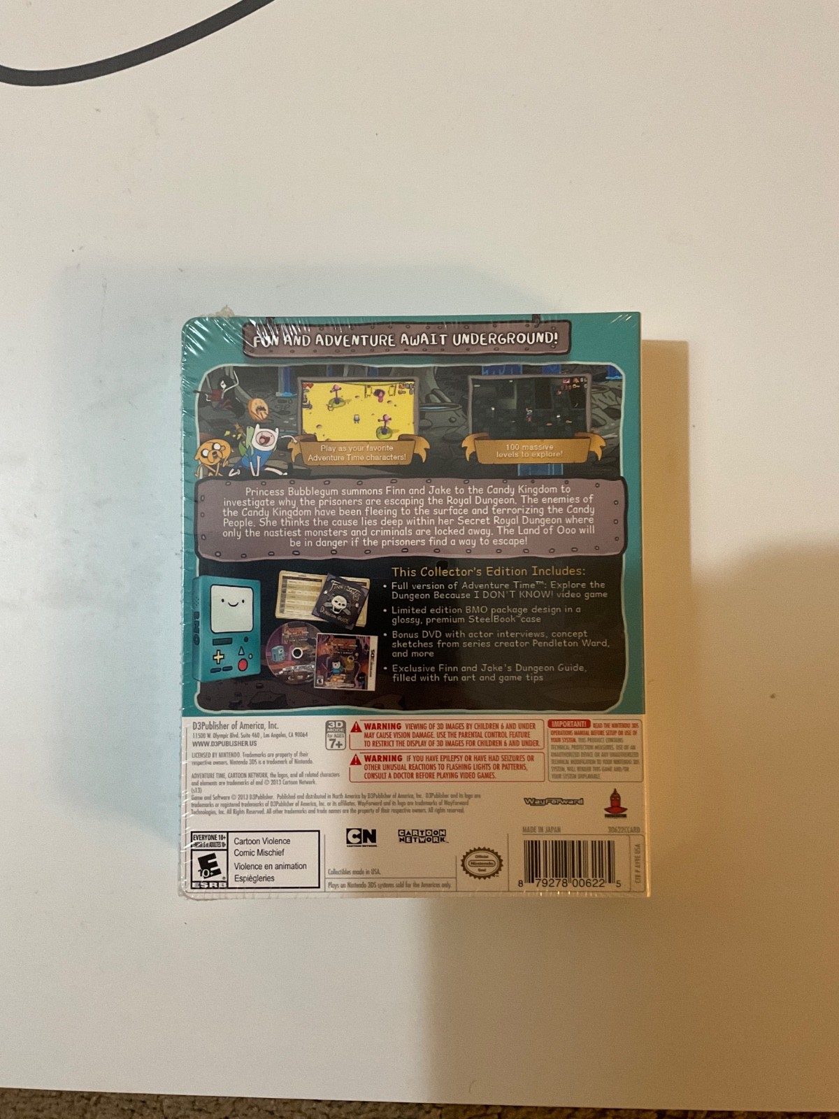 ADVENTURE TIME EXPLORE THE DUNGEON BECAUSE I DON’T KNOW COLLECTOR’S EDITION 3DS