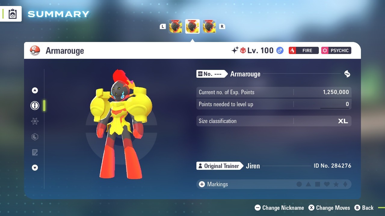 Shiny Alpha Armarouge – Pokémon Legends ZA (6IV, EV Trained, Battle-Ready)