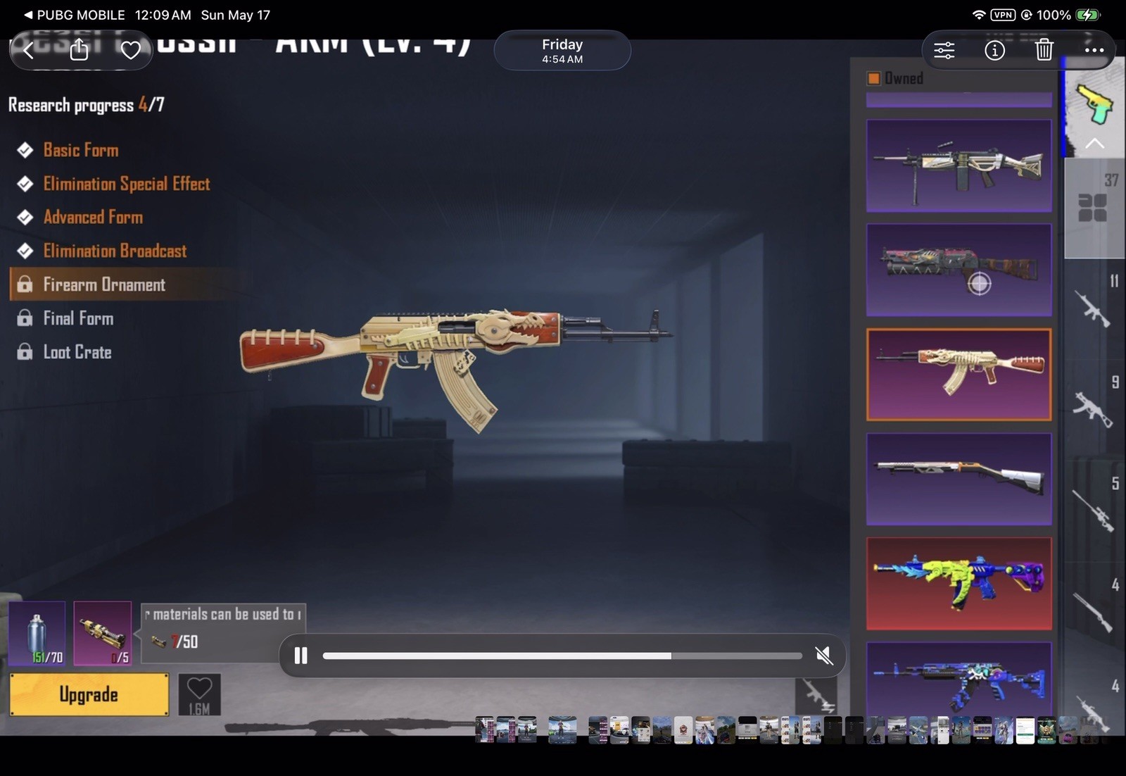 PUBG MOBILE PUBG In-Game Inventory: Outfits, Weapon Skins, Invader Backpack