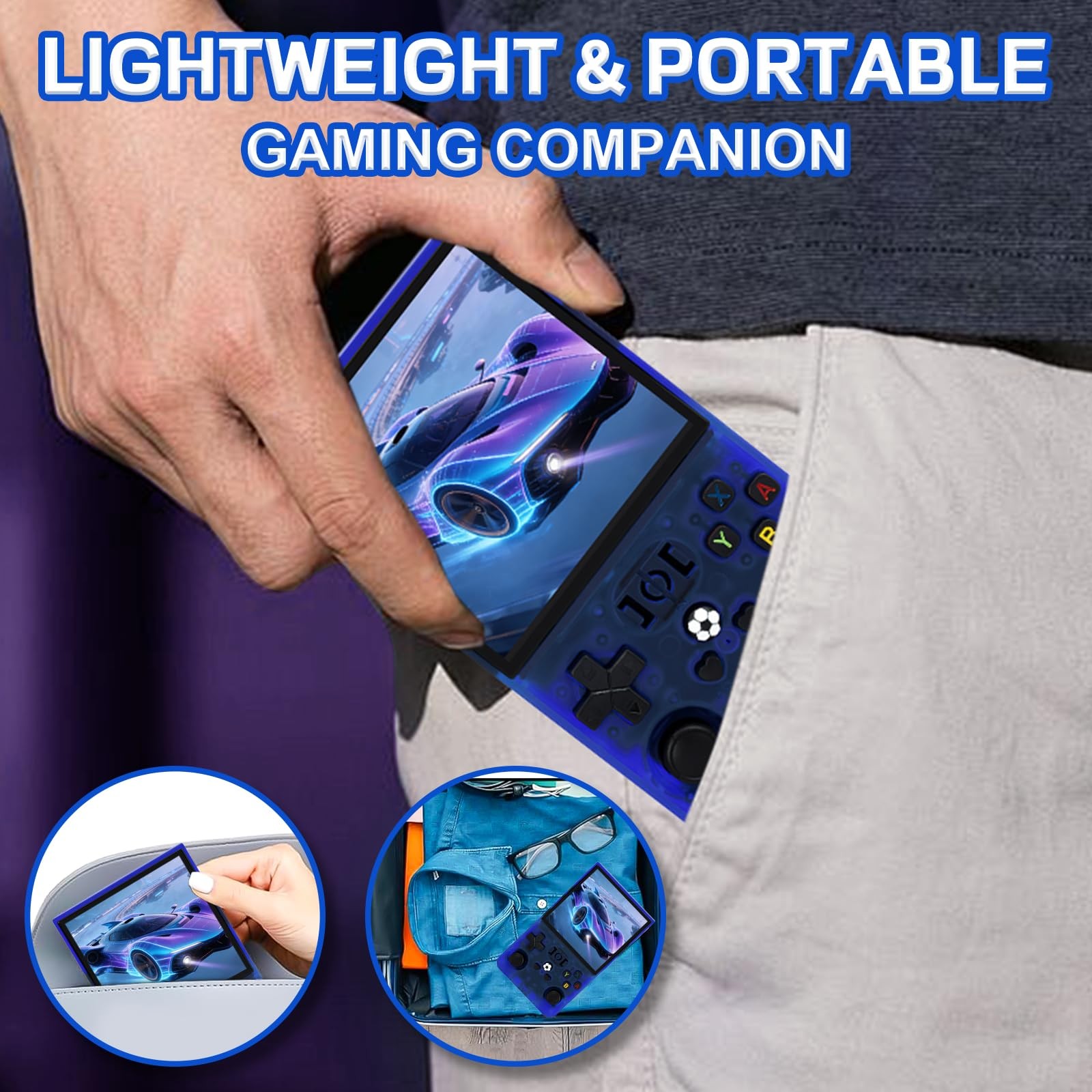 Rhesusco R36MAX Handheld Game Console – 4.0-Inch Screen, Support 22000+Classi…