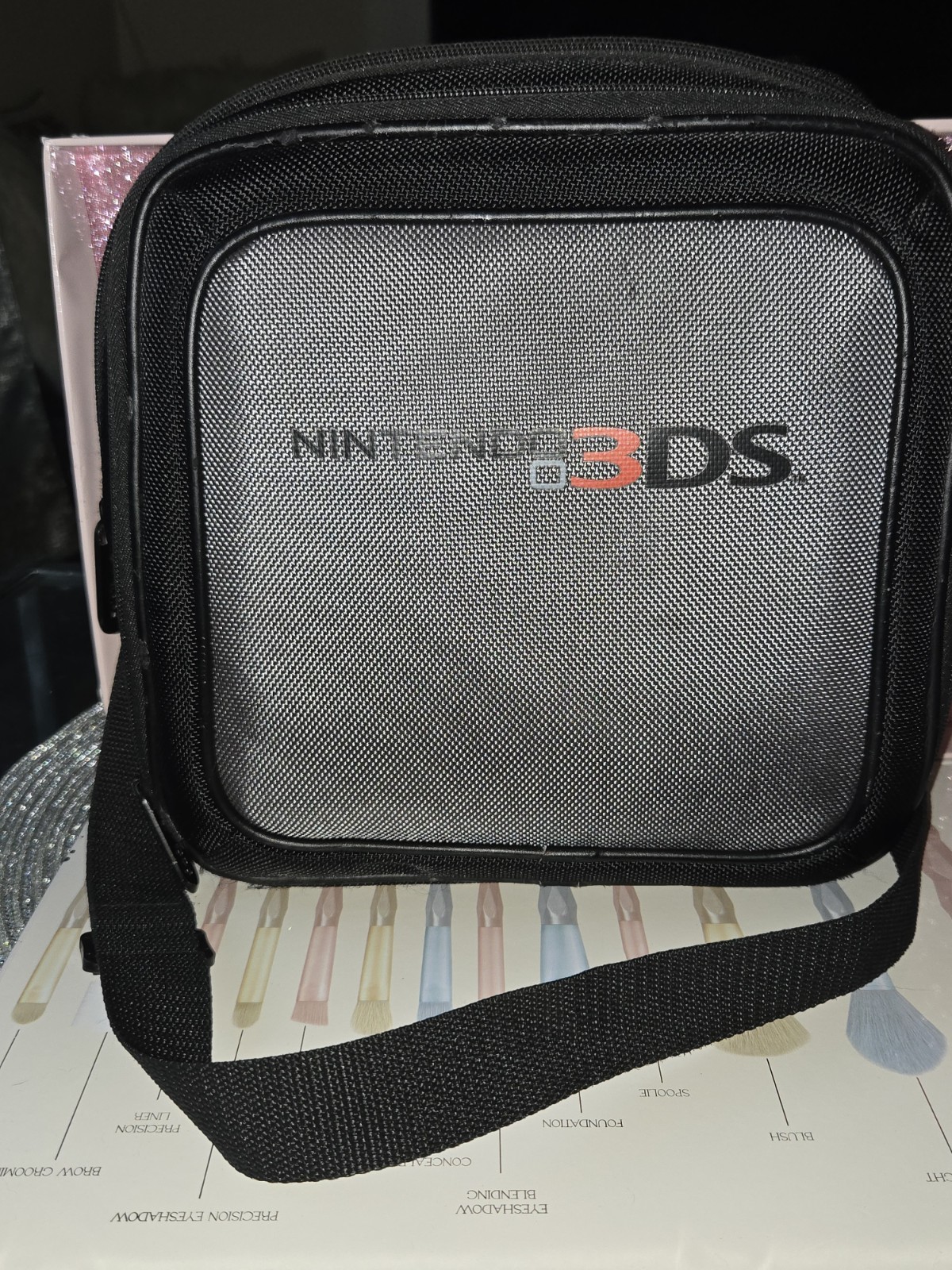 Official Nintendo 3DS Universal Transport Case Messenger Bag PowerA Black/Grey