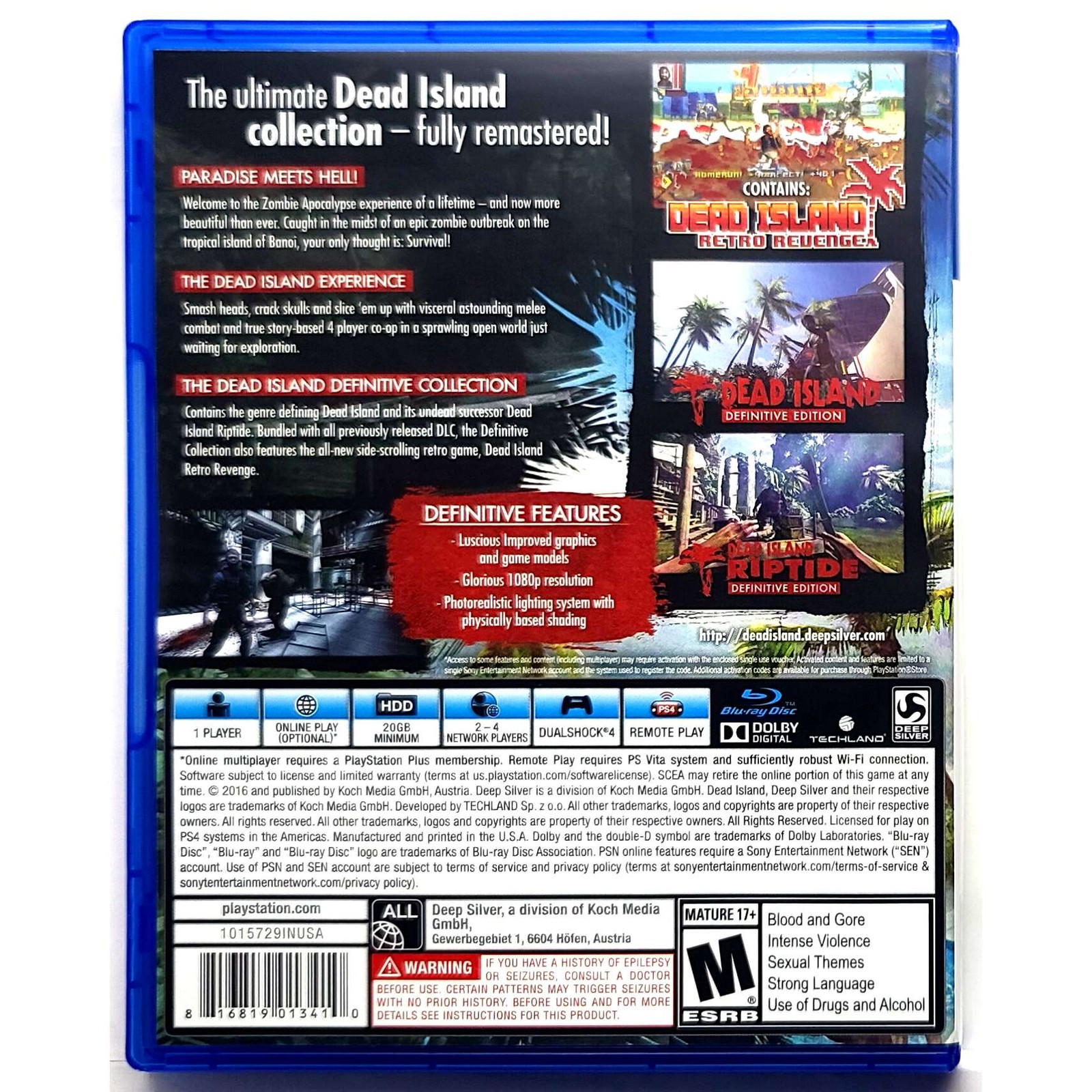 Dead Island Definitive Collection – Sony Playstation 4 Pristine Authentic