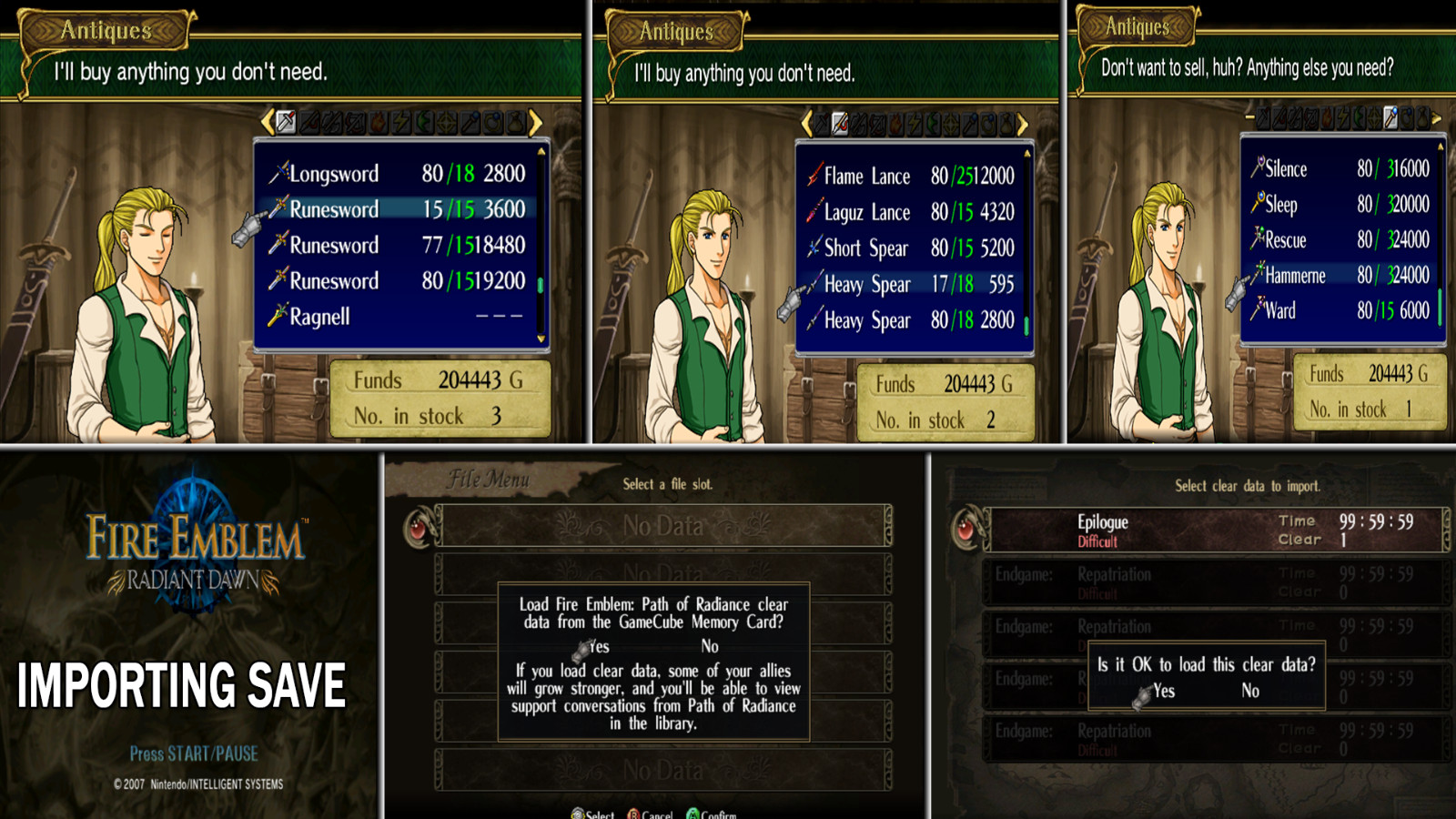 Fire Emblem Path Of Radiance Completed Ṥave Memory Card! (NO GAME)
