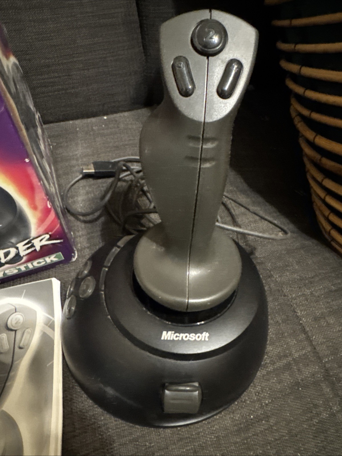 OEM SIDEWINDER JOYSTICK~2000 MICROSOFT With Box + Manual X05-88615 Professional