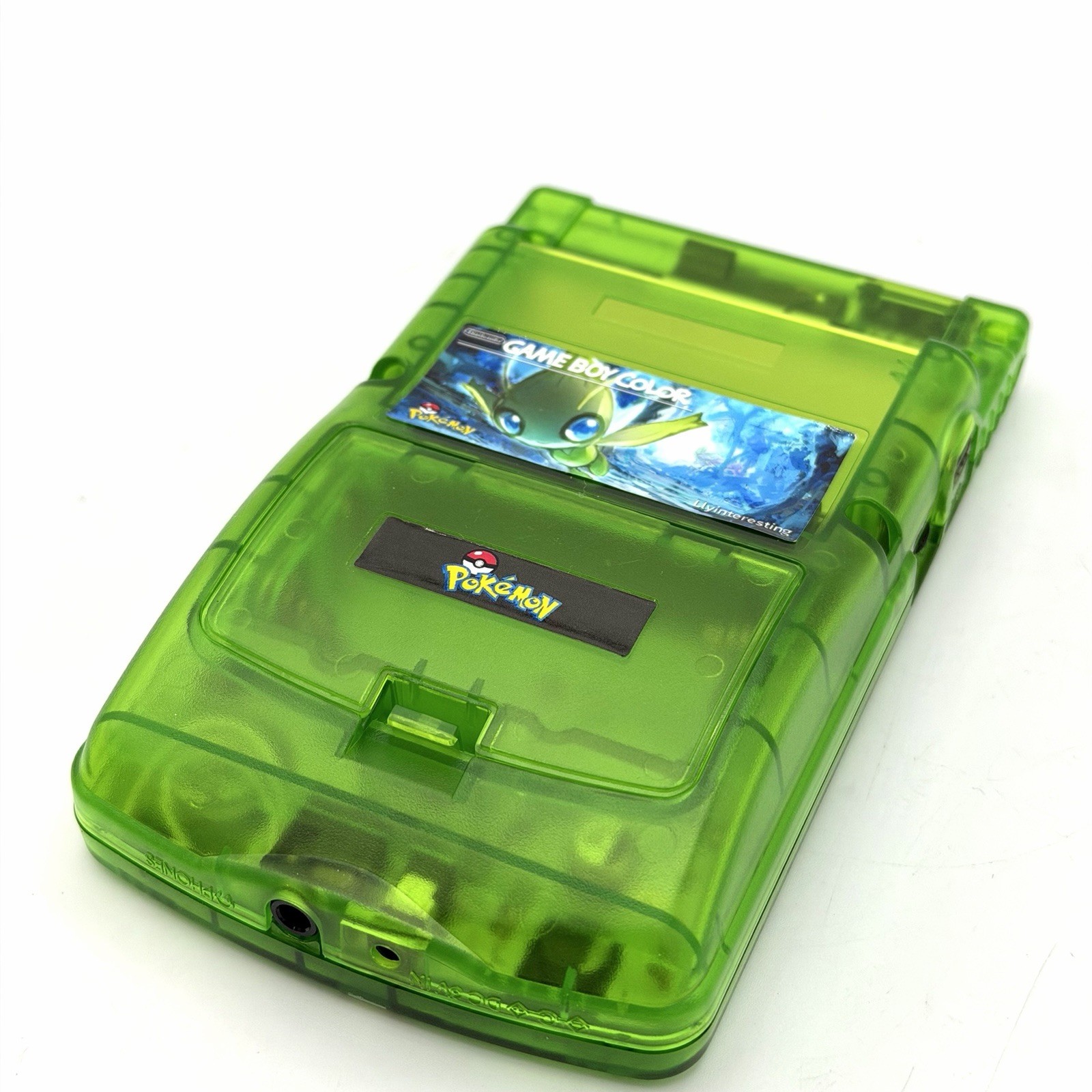 Nintendo Game Boy Color GBC Backlit Q5 IPS Console Celebi Green Pokemon UV