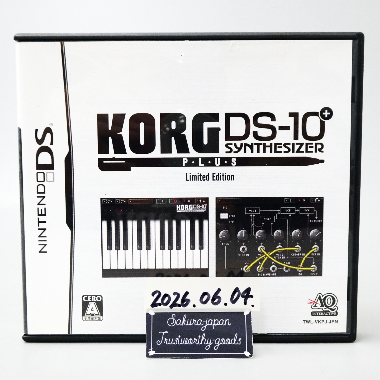 Nintendo DS KORG DS-10 Plus Synthesizer CIB Complete NTSC-J Japan Used
