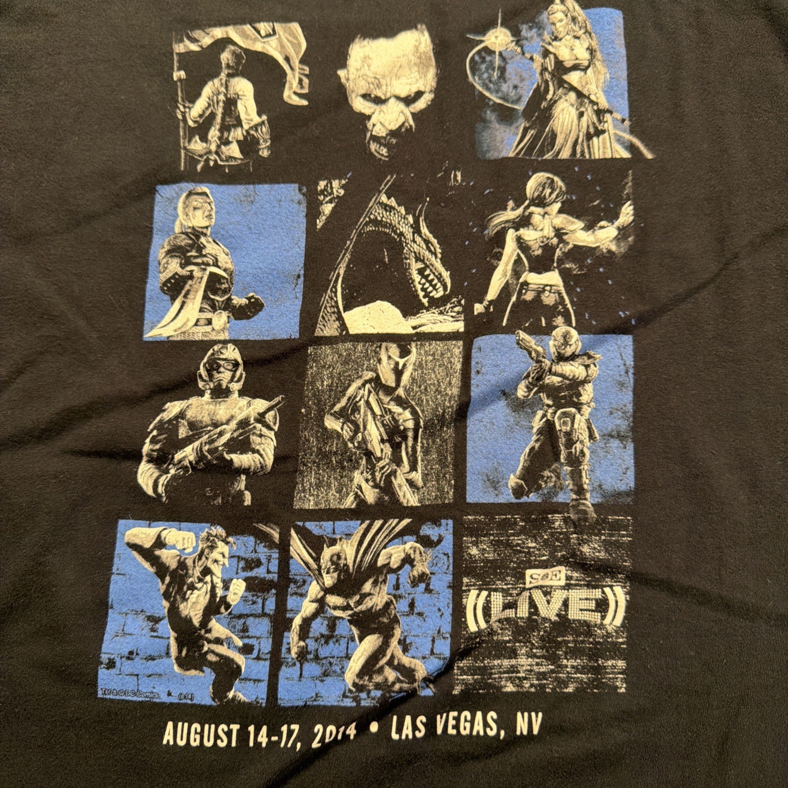 Sony Online EverQuest SOE LIVE/ Fan Faire 2014 LAS VEGAS T-Shirt Size LARGE