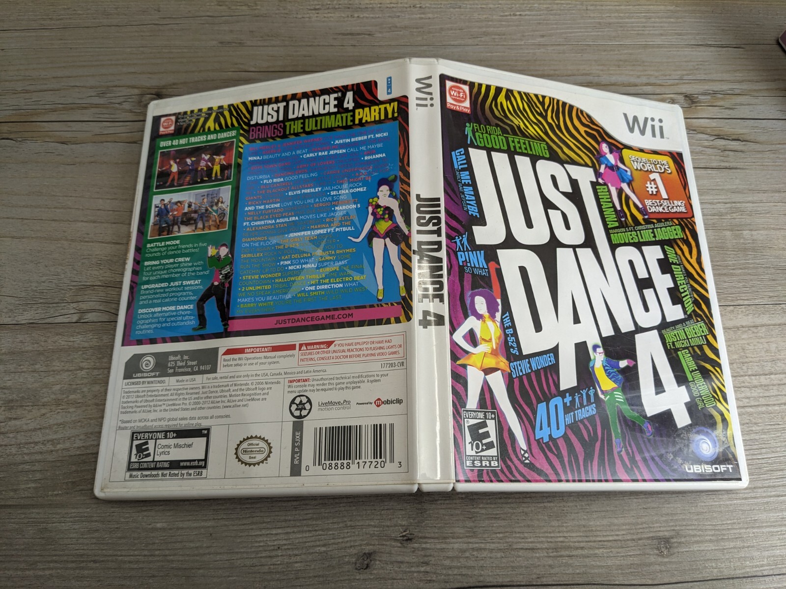 Nintendo Wii 8 Game Dance Bundle Just Dance 1 2 4 2014 2015 Alvin & the Chipmunk