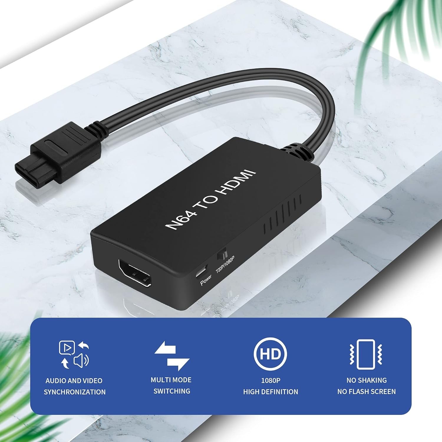N64 to HDMI Converter Adapter, Converter for N64 /Gamecube/Super NES Game Vid…